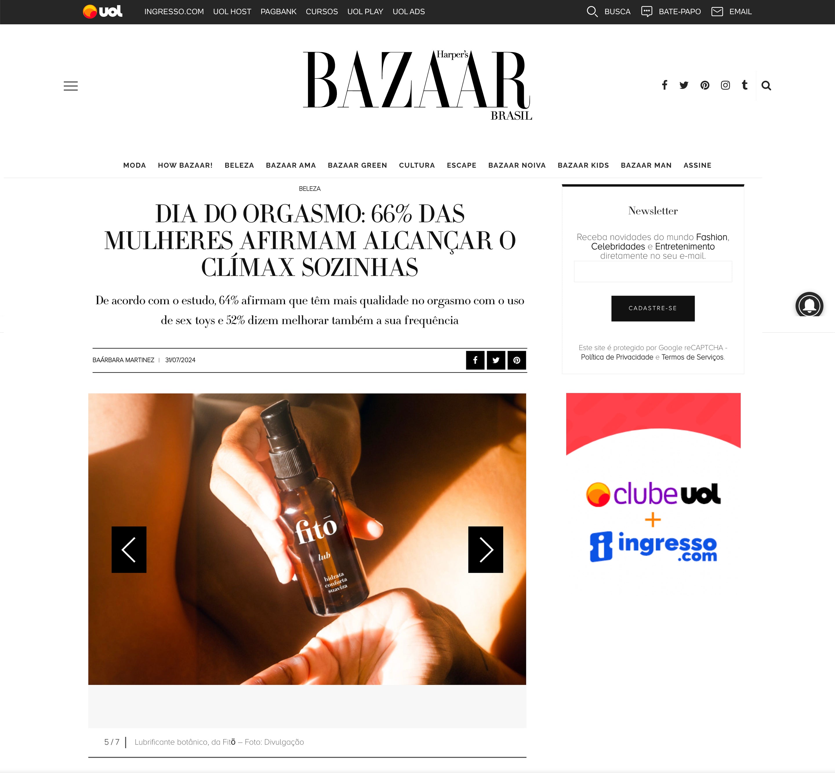 Harper's Bazaar - Dia do Orgasmo