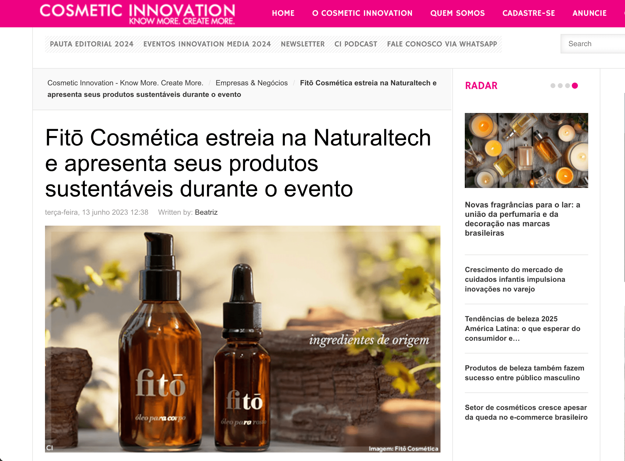 Cosmetic Innovation - Fitō