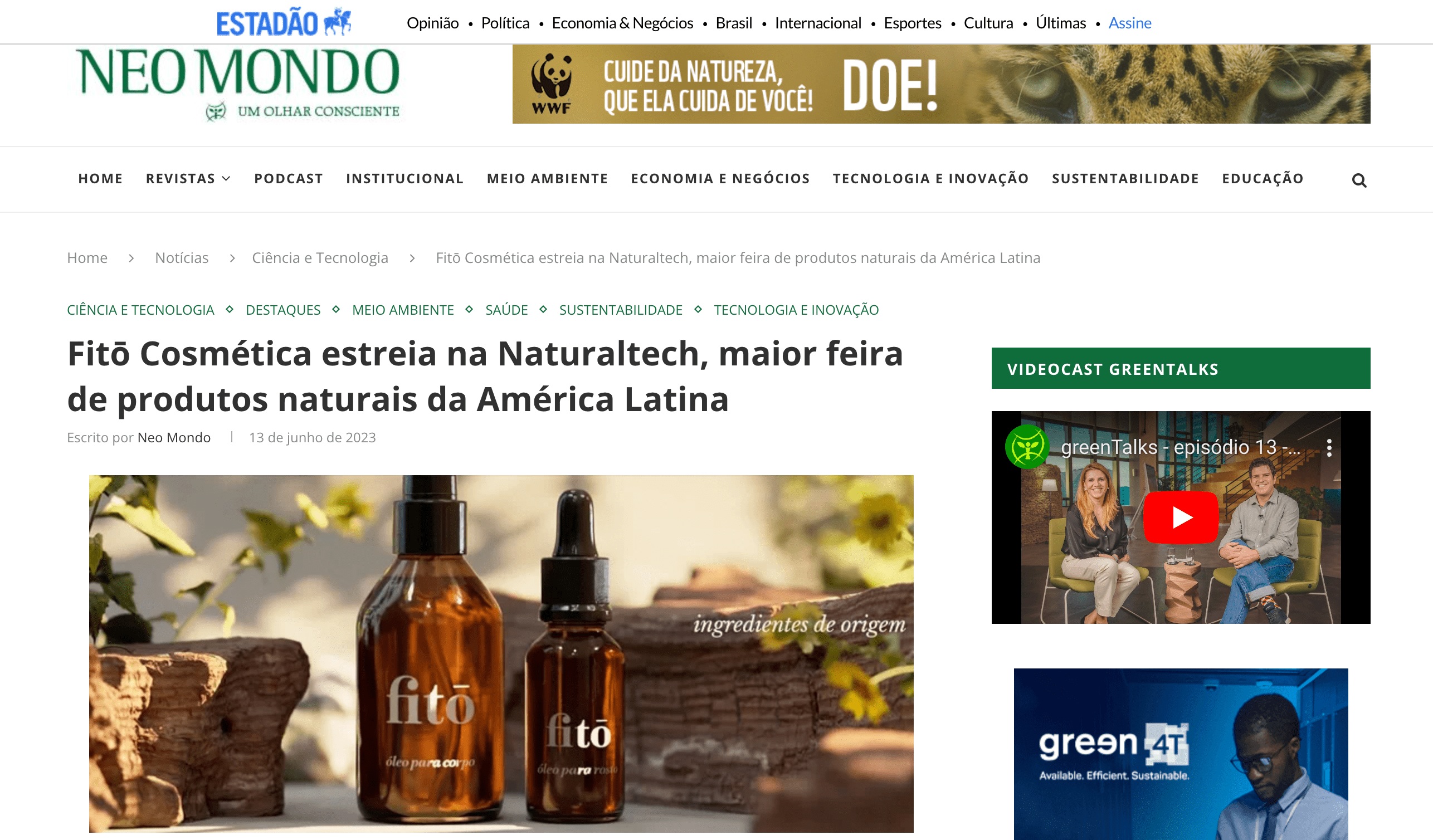 Neo Mondo - ESTADÃO - Fitō