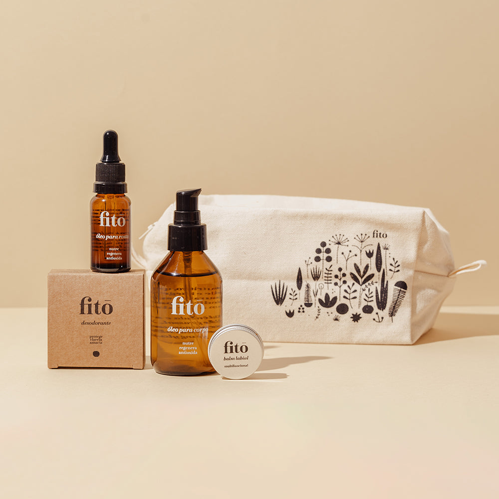 Kit Autocuidado Sensorial - Rosto+Corpo+Balm+Deso+Latinha+Necessaire