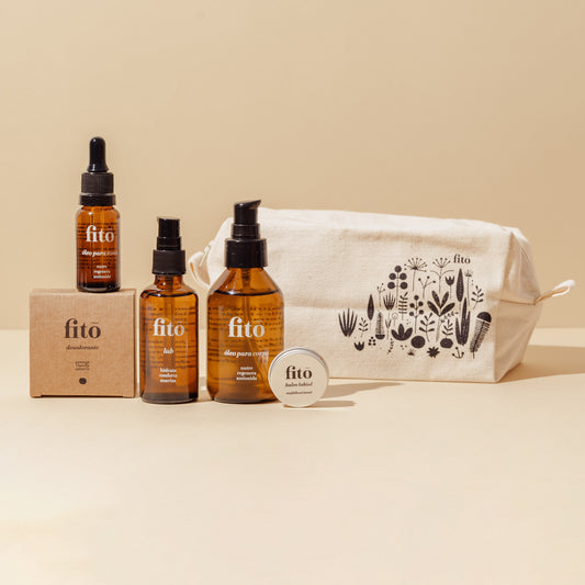 Kit Autocuidado Sensual - Lub+Rosto+Corpo+Balm+Deso+Latinha+Necessaire