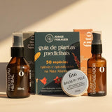 Kit Biodiversidade Completa — Guia de Plantas + Proteção Herbal + Balm para Pele + Óleo MassageaDor