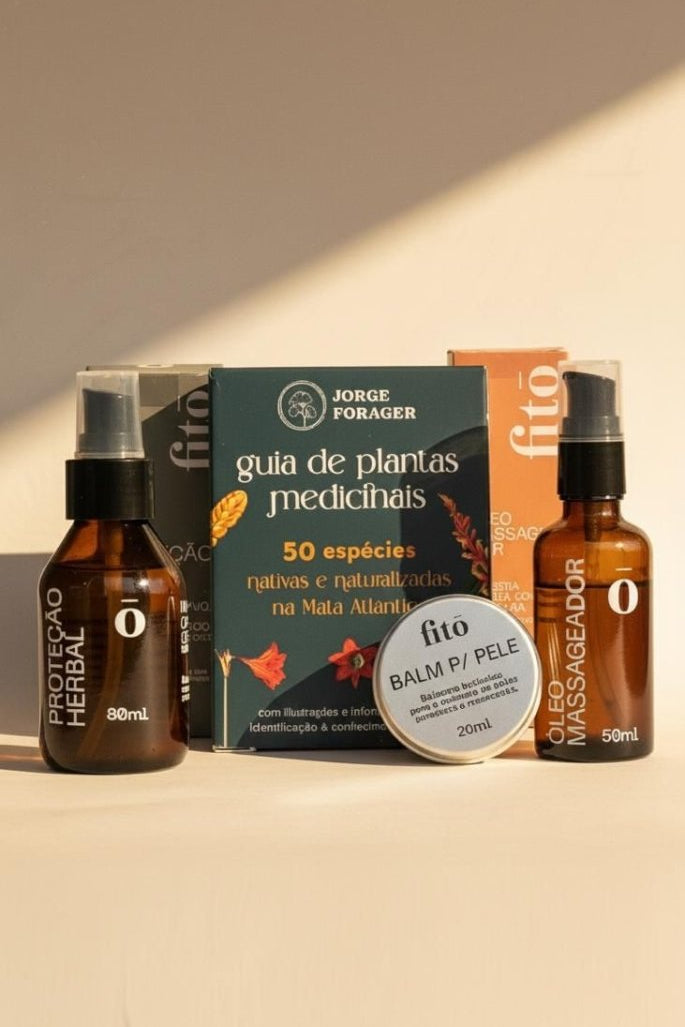 Kit Biodiversidade Completa — Guia de Plantas + Proteção Herbal + Balm para Pele + Óleo MassageaDor - Fitō