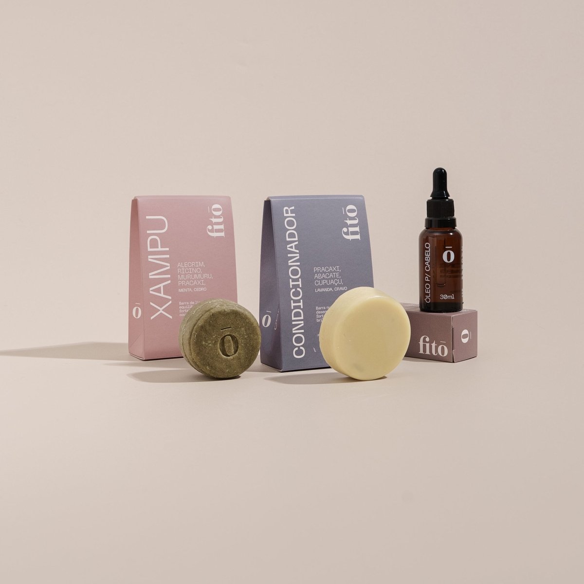Kit Cuidado Capilar - Xampu + Condicionador + Óleo - Fitō